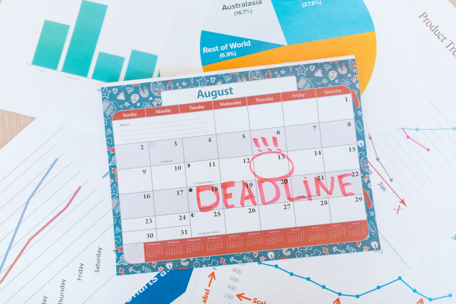 Calendar marking a UAE compliance filing deadline