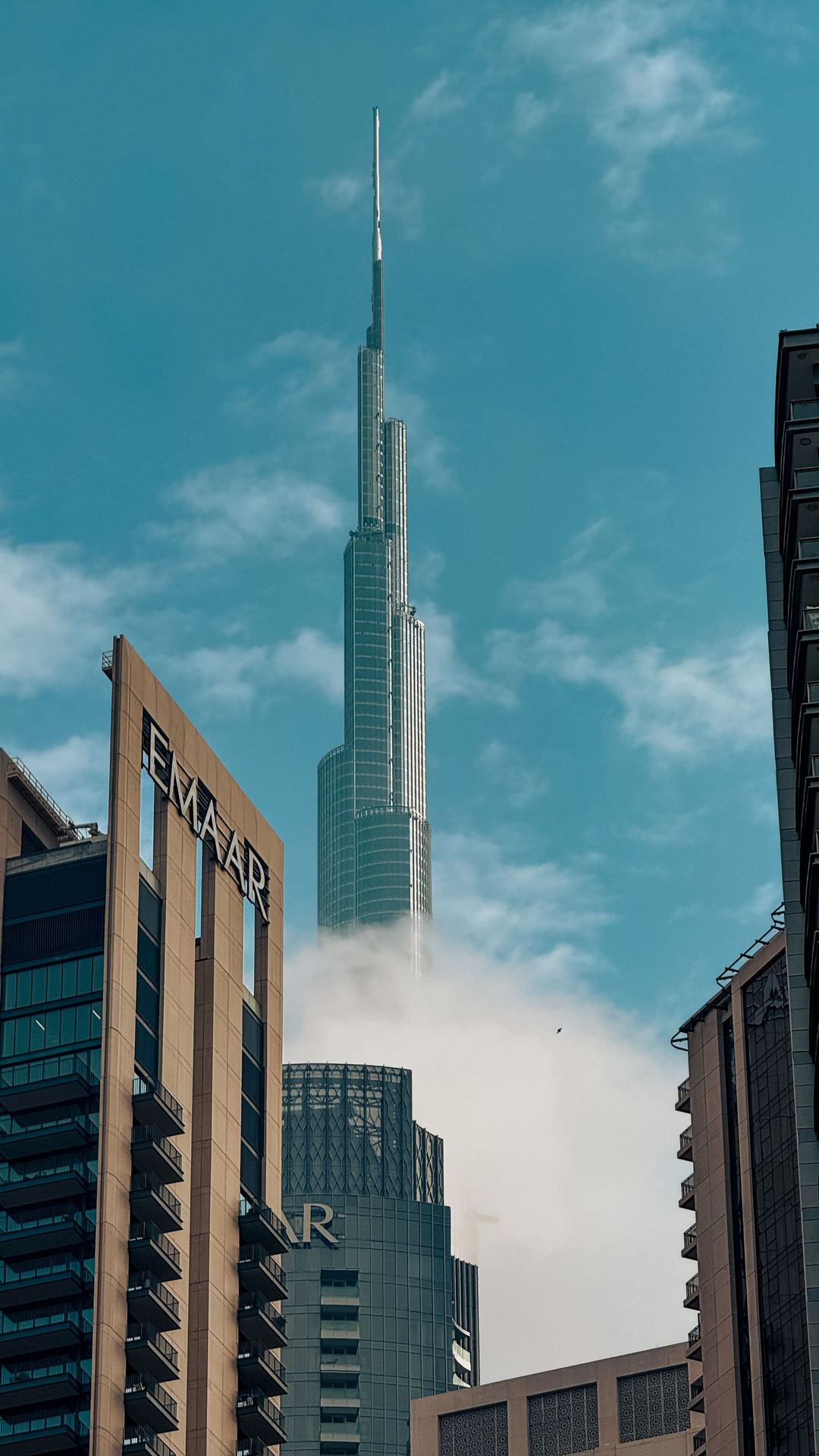 The Burj Khalifa towering above the Dubai skyline, UAE