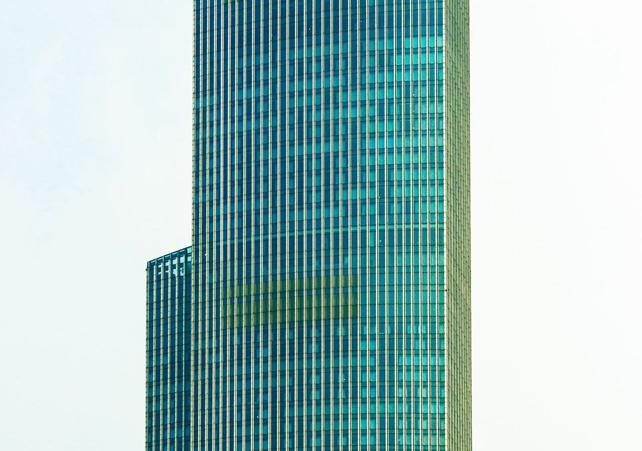 Glass-fronted free zone office towers in the UAE