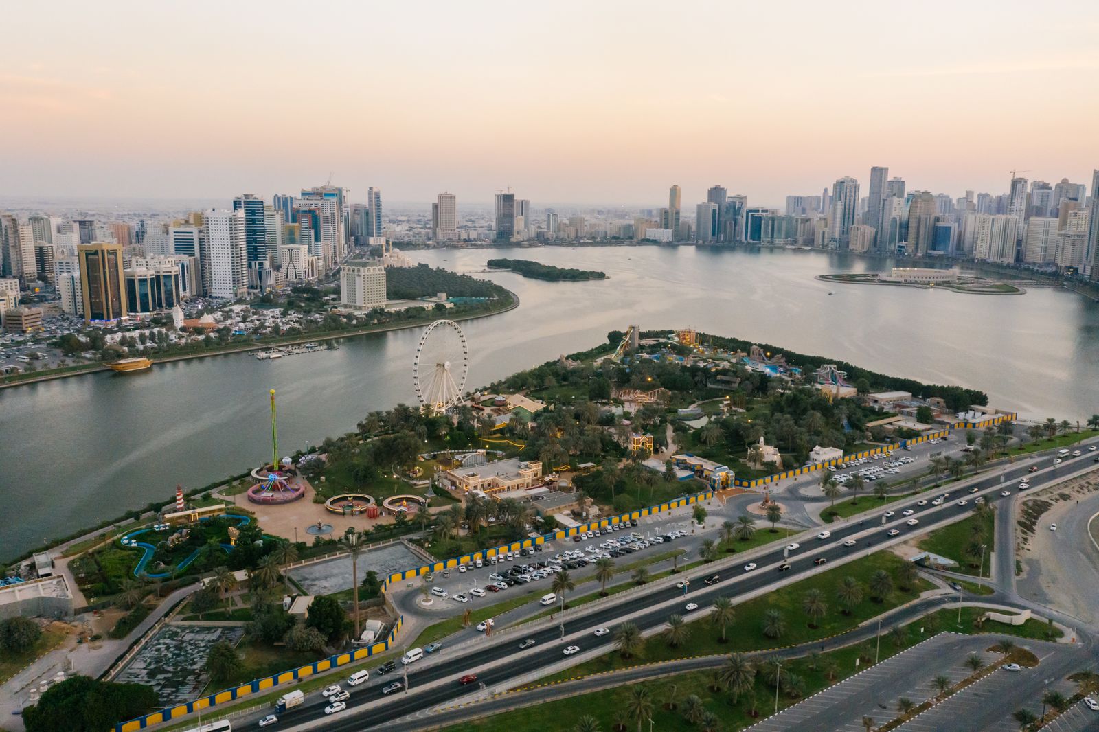 Aerial view of Sharjah, UAE, home to the SHAMS free zone